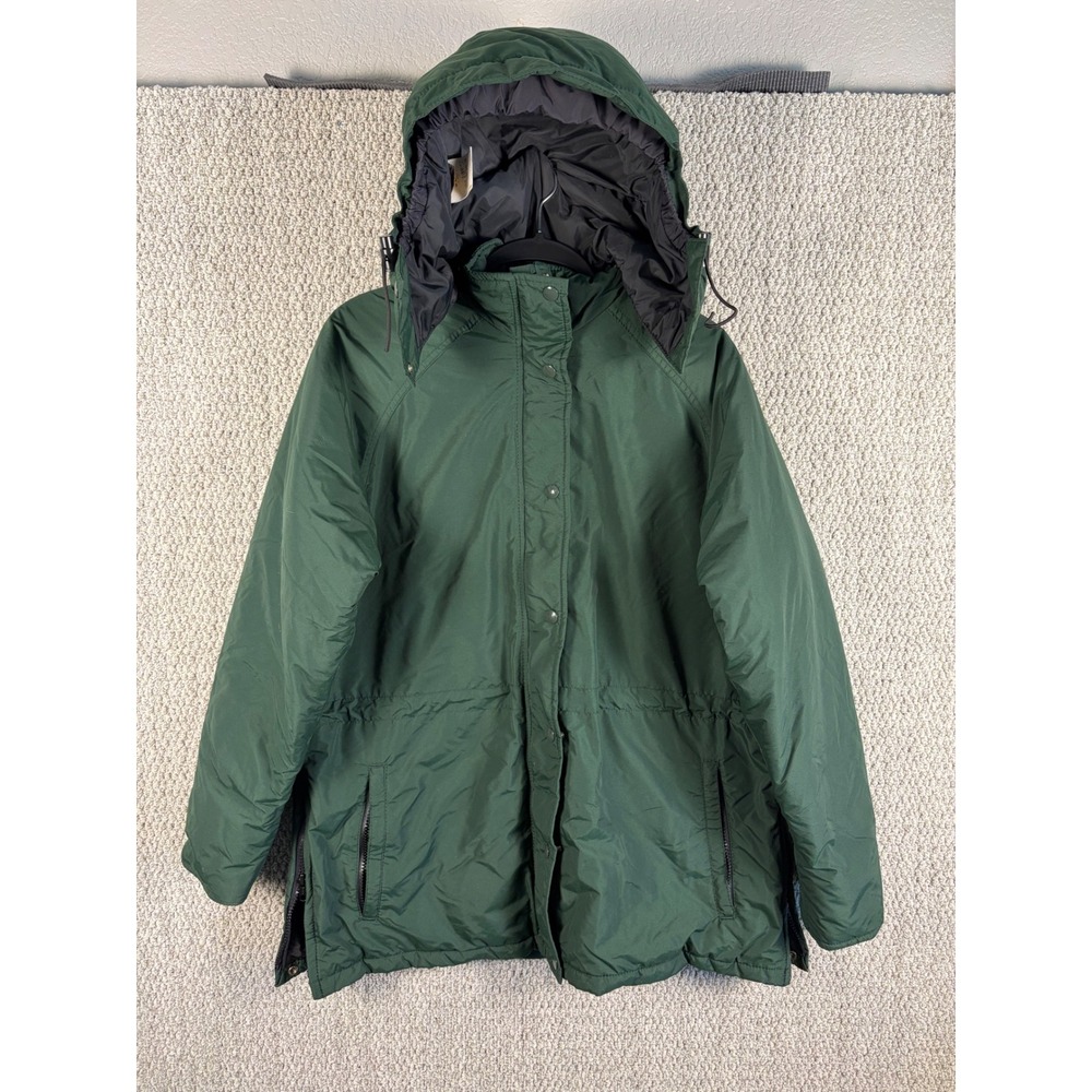 REI USDA Forest Service Parka Jacket Mens Small Green Insulated Hooded Uniform